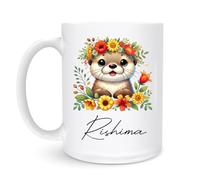 Cup Beaver 330Ml Mug Funny Porcelain Tea Mug for Syrup Beverages Latte