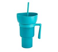 Cup Bowl Combo, 2-in-1 Snack Drink Cups, Leak-Proof Popcorn, Stadium Tumbler Popcorn Cup for Travel Movie Night Reusable Multifunction, For Travel, Movie Center, Cinema, Home Theater