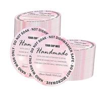 Cup Care Instructions Cards Tumbler Care and Cleaning Cards 2.5 Inch-Business Mug Cup Care Insert Customer Directions Reminder Card 200 Pack