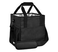 Cup Carrier - 27x28x23cm Insulated Drink Carrier with Handle, Holder Bag with Shoulder Strap, Foldable Coffee Transporting Tote Bag, Portable Picnic Beverage Tote Bags for Wine, Water Bottle,Be