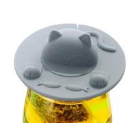 Cup Covers, Reusable Silicone Lid, Heat Resistant and Dust- , Cat Shaped Coffee Mug Lid, for Milk, Coffee, Water at Home, Office and Outdoor Use