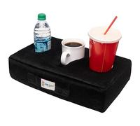 Cup Cozy Pillow (Black)- As Seen on TV-The world's BEST cup holder! Keep your drinks close and prevent spills. Use it anywhere-Couch, floor, bed, man cave, car, RV, park, beach and more!