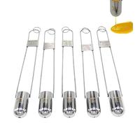 Cup Dip Type Viscosity Flow Cups #1 to #5, 44ml Stainless Steel Viscometer Set for Paint, Ink, Dye, Honey & Similar Liquids - Precision Liquid Testing Tool