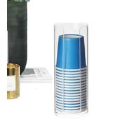 Cup Dispenser - Acrylic | Mouthwash Paper Cup Holder | Pull-Type Water Cooler Cups Organizer | Coffee Cups Dispenser, Paper Cupp Storage Holder, for Countertop Bathroom Kitchen Bedroom Coffee Shop