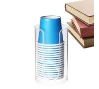 Cup Dispenser - Acrylic | Mouthwash Paper Cup Holder | Pull-Type Water Cooler Cups Organizer | Coffee Cups Dispenser, Paper Cupp Storage Holder, for Countertop Bathroom Kitchen Bedroom Coffee Shop