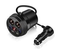 Cup Dual USB Car Charger Multifunction Multifunction Cigarette Lighter Car USB Battery with Wire for Phone Tablet PC Vehice Parts