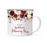 Cup Fall Autumn Deep Red Burgundy Petals Coffee Mug Anniversary 2PCS-330ML | Durable Coffee Cups Funny Tea Cup Christmas Wedding