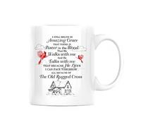Cup Farmhouse Cardinal Amazing Grace Mugs Farewell 2 PCS | Funny Tea Cup Durable Tea & Coffee Mugs Christmas Pub