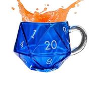 Cup for Tea - Polyhedral Cube Glass Cup, D20 Design, Novelty Drinking Cup for Milk, Coffee, Water, 12 oz | Morning Routine, Breaks, Birthday Party, Seasonal Celebrations, Relaxing Moments on the Ar