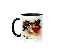 Cup Halloween Greetings - Cat, Cute, Girl, Costume, Halloween, Trick Or Treat, Witch 330Ml Mugs Ceramic with Handle Mug for Latte Café Men
