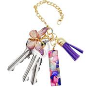 Cup Handle Charm - Letter Purse Charm With Butterfly And Tassel,Trendy Modern Backpack Pendant, Mug Initial Keychain For Girls School Work Gym Outdoor