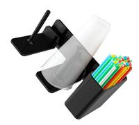 Cup Holder and Cup Holder, Lid Holder and Straws for Coffee - Side Rack Storage for Drinkware for Wedding Break Room Restaurant