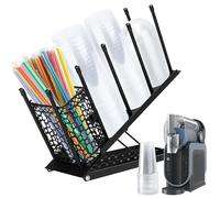 Cup Holder Compatible with Ninja SLUSHi Frozen Drinks Maker FS301UK, Metal Lid Straw Cup Organizer Accessories for Ninja Slushie Machine