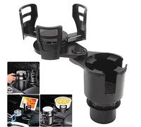 Cup Holder Expander for car 2 in 1 Multifunctional Car Cup Holder Extender Adapter with Adjustable Base Compatible with Hydro Flask, Yeti, Nalgene, 32/40 oz Large Bottles Drinks Mugs (Black)