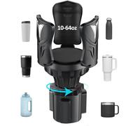 Cup Holder Expander for Car with Adjustable Adapter, Easkkty All Purpose Car Cupholder Extender Organizer with Expandable Base Universal Fit Cup Holder for Most 32 oz Large Drink Bottle&Mugs Foods