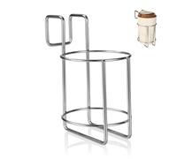 Cup Holder for Bed, 3.6x3.6x6in Metal Premium Bedside Cup Holder Practical Water Bottle Accessory Suitable for Car Dormitory Bunk Bed (Silver)