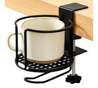 Cup Holder for Desk - 2 In 1 Adjustable Anti-spill Clip On Hook,Table Cup Hook - for Lawn Chair Office Home House Indoor Bed Bedside Couch Classroom Lab