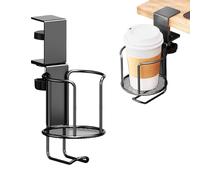 Cup Holder for Desk - Water Bottle Mount, Non Slip Rack | Adjustable Mug Stand for Office School Home, Table Organizer for Dorm Workstation, Coffee Drink Storage Solution for Study Rooms and Classroom