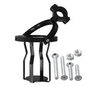 Cup Holder for Motorcycle and All-Terrain Mobility Devices Featuring 3D Gyro Stabilization and Secure Rotating Clamp Mount (Black)