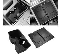 Cup Holder Insert & Wireless Charging Mat for Hyundai Santa Fe 2026 2025 2024 Accessories Center Console Cup Holder Organizer Non-Slip Wireless Charger Cover Protective Pad 2PCS for 2024 Santa Fe