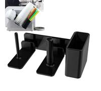 Cup Holder Lid Dispenser, Paper Coffee Cup Lid and Straw Holder, Drinks Machine Drinkware Storage Stand for Break Room Bakery Bridal Shower Restaurant Wedding Buffet