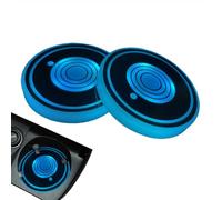 Cup Holder Lighting - PU Leather 2 Pieces 6.8x6.8cm LED CAÀ Coasters USB Charging | Cûp HoldeÀ, Non-slip Design, Car Atmosphere Decoration, Light Pad Interior Cūp | Family,