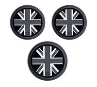 Cup Holder Mats for Mini Cooper R55 R56 R57-3 Pcs Silicone Anti-Slip Coasters with Protective Storage Case, Shockproof Design for Bumper Protection (Gray Union Jack-(R55/R56/R57))
