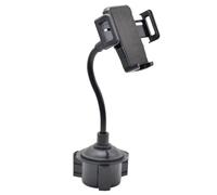 Cup Holder Phone Mount for Car and RV, 2-in-1 Adjustable Cradle with 12.99 Inch Bendable Gooseneck, Expandable Base for All Smartphones, Rotating Holder for Hands- Driving and Navigation