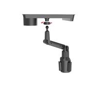 Cup Holder Shelf | Drink Holder Extension - Snack Table 360° Rotatable Shockproof for On the Go Driver Taxi Truck Noon