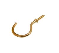 Cup Hook 32MM to Shoulder Total Length 45MM Brass Plated EB (Pack of 50)