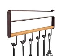 Cup Hooks Under The Cabinet - 6 Hooks Under The Space Saving Kitchen , Durable Drink Holder System | Suitable for Home, Kitchen, Restaurant, Cafe, Wardrobe, Spatula, Beautiful