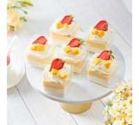 Cup King 10Pcs Dessert Cups, Short Square Plastic Dessert Cup, Parfait Appetiser, Trifle, Fruit Cocktail, Cheesecake, Ideal for Weddings, Birthday Parties, Dessert Pots, Re-usable Clear Plastic