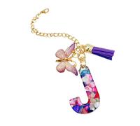 Cup Letter Charm - Cup Letter Pendant With Butterfly And Tassel | Cute Trendy Modern Backpack Pendant, Water Bottle Jewelry For School Work Outdoor Hiking Beach