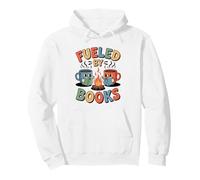 Cup Macots by a Campfire Reading Books Too Lit to Quit Pullover Hoodie