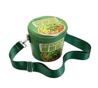Cup Noodle Crossbody Bag,Novelty Bucket Purse,Cylinder Shoulder Bag, Green, One Size