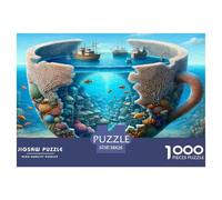 Cup Ocean Wonders Jigsaw Puzzle for Adults 1000 Piece Jigsaw Puzzle Sea Life Relaxing Gift 38x26cm/1000pcs