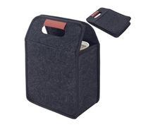 Cup of Beverage Carriers - 20 x 12 x 28 cm Felt Bevan'de Holder, Dark Grey Drink Bag, Reusable Bag, Convenient Travel Carrier | Mug Organizer, 2 cups, riferimento alla descrizione, Please refer