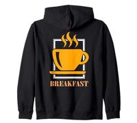 Cup of Coffee Breakfast Logo Symbol Digital Nomad Office Zip Hoodie