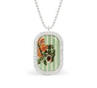 Cup of Coffee on The Table Rectangle Pendant Necklace Silver Women Jewelry Alloy Keychain Tag Jewelry
