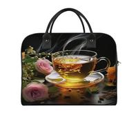 Cup Of Tea Laptop Tote Bag Casual Travel Handbag Multi Pocket Shoulder Bags for Work Travel