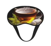 Cup of Tea Sleep Mask for Side Sleepers: Blackout Eye Masks for Sleeping - Soft Breathable Soft Eye Shade Cover for Travel - Adjustable Night Blindfold for Men Women Gifts