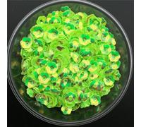 Cup Plum Blossom Loose Sequins Multicolor 5mm-8mm 30-150g For Sewing And DIY Crafts(Gold Glitter Green,5mm 150g)
