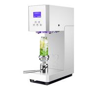 Cup Sealing Machine,Automatic Can Sealer Machine, Height Adjustable 370W Commercial Automatic, Glass Plastic Tin Can Cup Can Sealer with Counter, Intelligent Panel,White