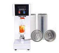 Cup Sealing Machine,Commercial Automatic Fruit Juice/Bubble Tea/Beer Can Sealer, Electric Cup Sealer Machine, Tin Can Sealing Machine, Can Size:2.2" Diameter/Height Adjust,White-110V