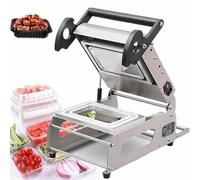 Cup Sealing Machine，Commercial Stainless Steel Vegetables Tray Heat Sealer - Semi Automatic Food Take Away Packing Machine for Steak Cooked Foods - Manual Food Container Tray Sealer,20 * 14c