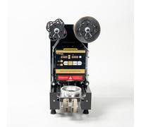 Cup Sealing Machine Electric 500W Fully Automatic Vacuum Cup Sealer Control LCD Panel Commercial Steel Bubble Tea,Milk Tea Coffee Smoothies Plastic Paper 90mm 95mm Diameter 500-650 Cups Hour