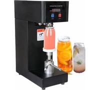 Cup Sealing Machine，Electric Can Sealer with LCD Panel and Counter, 15 Bottles/Min Can Sealing Machine, 55mm Caliber Tin Can Sealer Bottle Can Capping Tools, Height Adjustable Max 20cm,Black