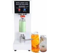 Cup Sealing Machine，Electric Can Sealer with LCD Panel and Counter, 15 Bottles/Min Can Sealing Machine, 55mm Caliber Tin Can Sealer Bottle Can Capping Tools, Height Adjustable Max 20cm,Black