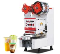 Cup Sealing Machine, Electric Fully Automatic Cup Sealer with Digital Display for Cups, Cups/hour for Milk Tea, Juice, and Coffee Shops