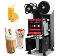 Cup Sealing Machine - Full Automatic 400-500 Cups/Hour with Digital Control LCD Panel for Bubble Milk Tea and Coffee, 110V